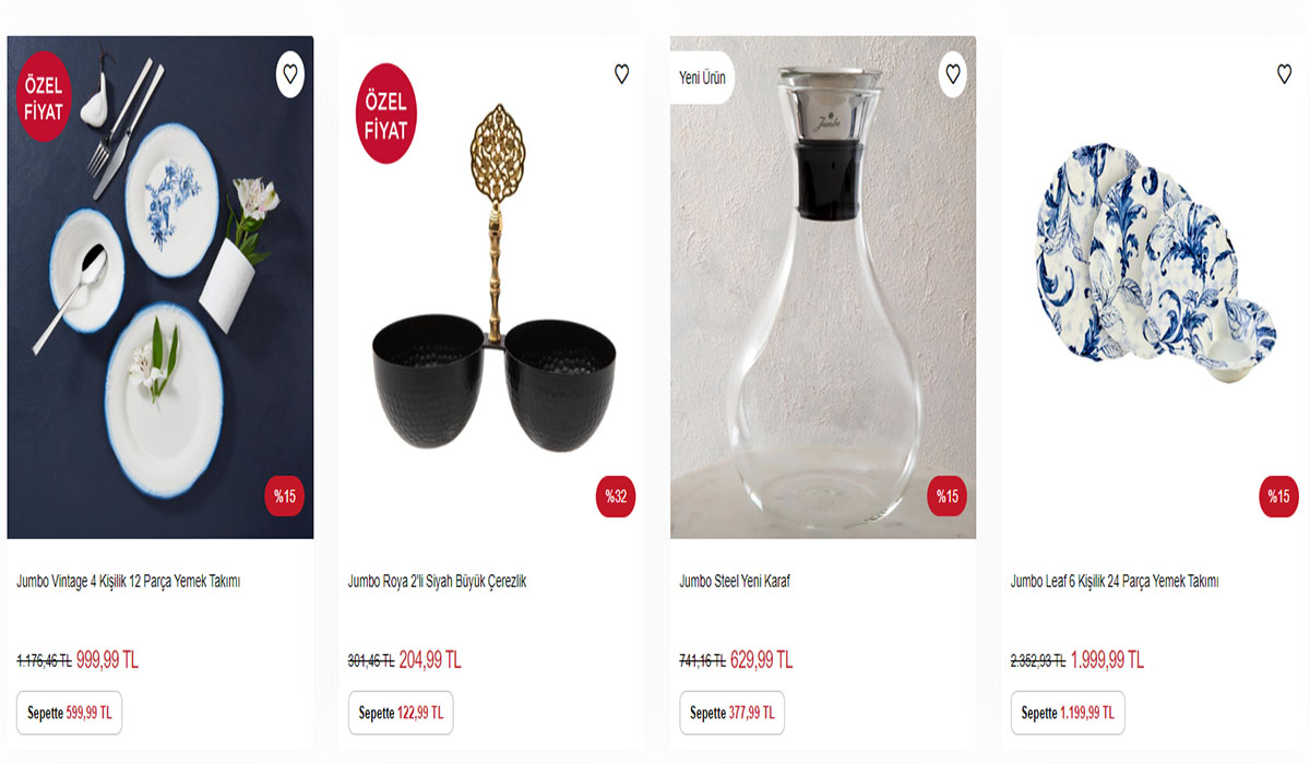 Çeyizde kaçırılmayacak fırsat! Jumbo’da %30+%10 indirim fırsatı!