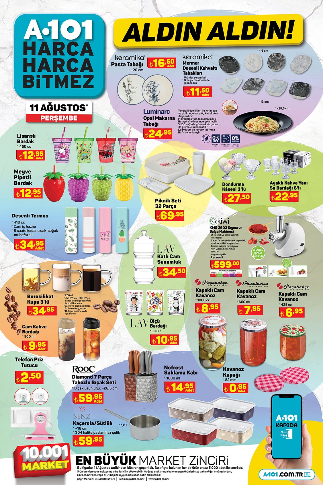 Bu hafta A101’e uğramadan geçmeyin! İşte A101 11 Ağustos aktüel fiyat listesi…