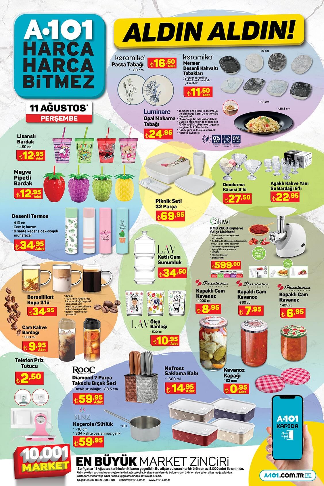 A101 Perşembe aktüel ürünler kataloğu belli oldu! İşte A101 11 Ağustos 2022 aktüel ürünler fiyat listesi