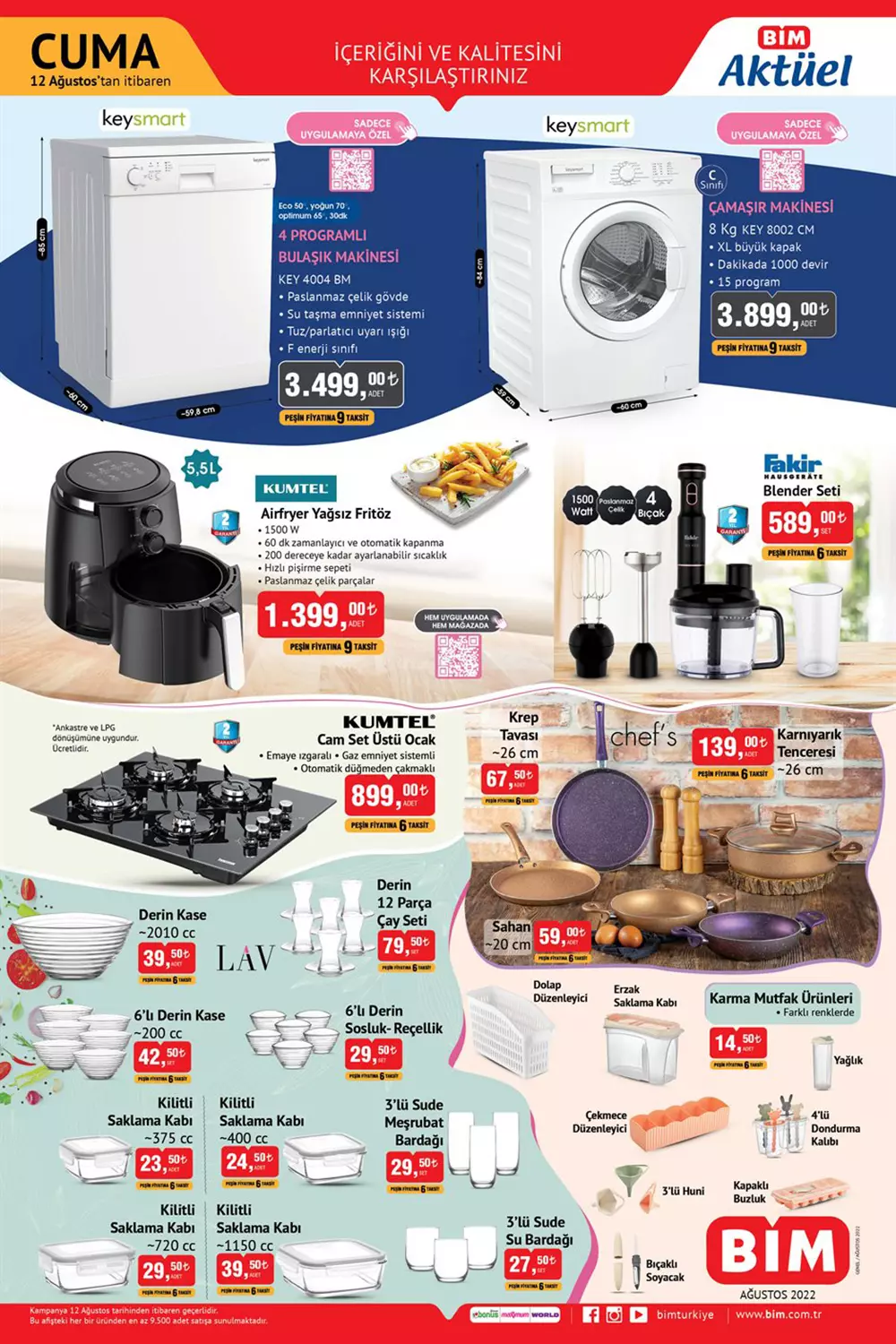 BİM 12 Ağustos Cuma aktüel ürünler kataloğu belli oldu! Hemen bakın! İşte 12 Ağustos 2022 fiyat listesi
