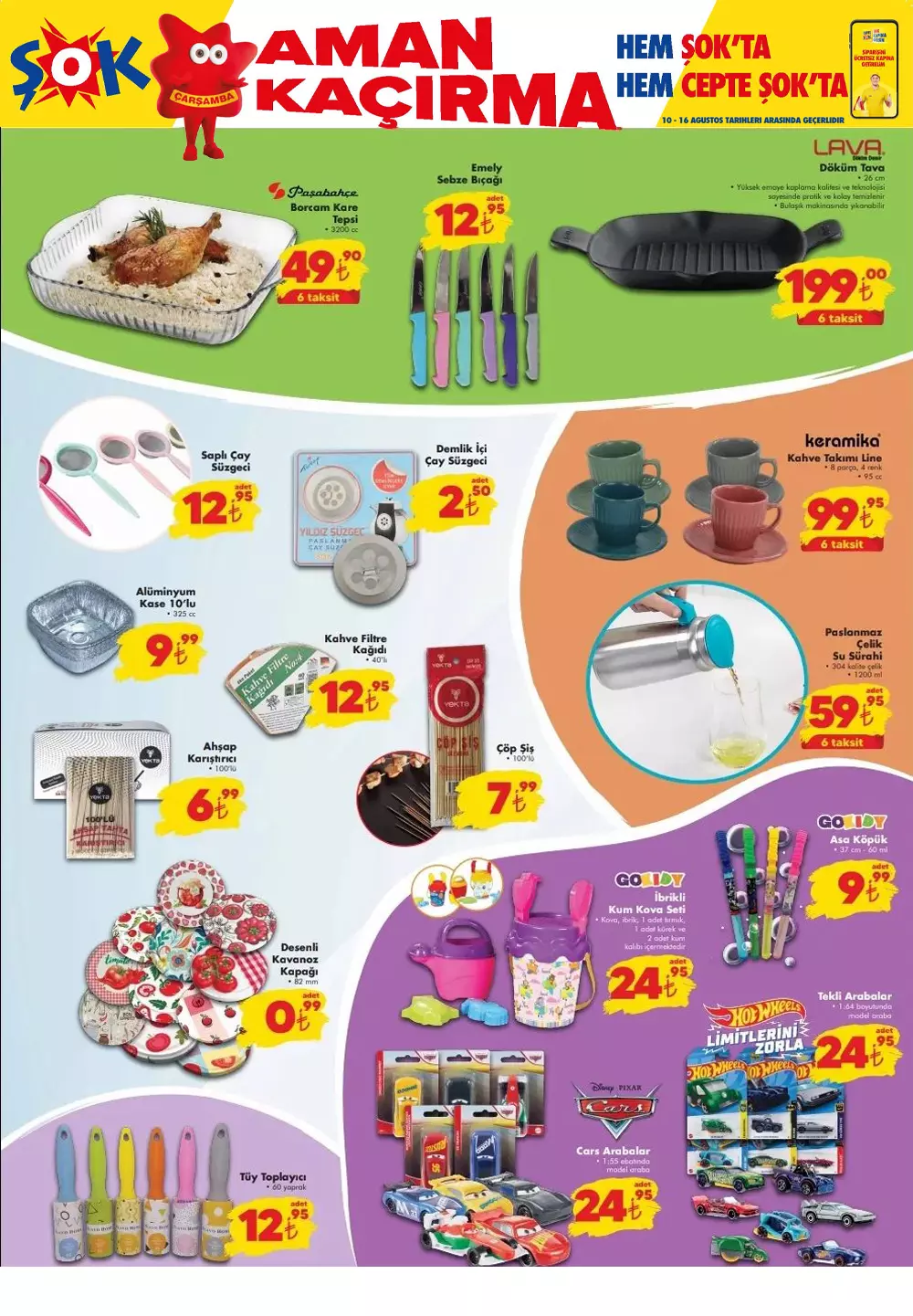 ŞOK Markete yüzde 50 indirimli çılgın Çarşamba: ŞOK 10 Ağustos aktüel ürünler kataloğu belli oldu! İşte fiyat listesi