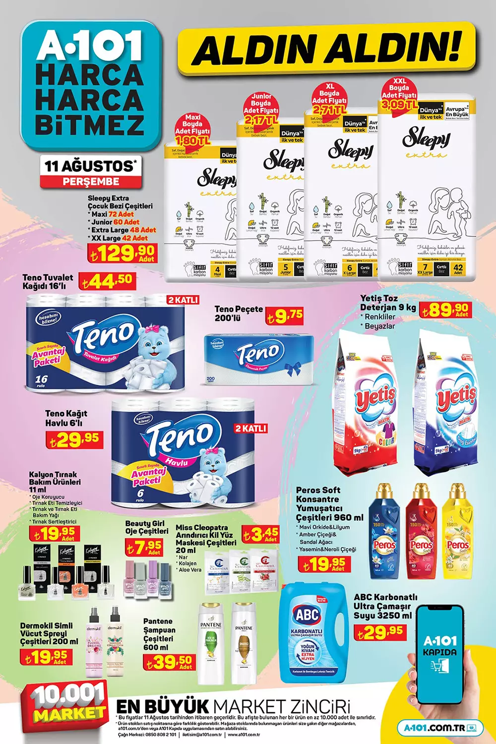 A101 11 Ağustos Perşembe aktüel kataloğu yayımlandı! Hemen 11 Ağustos 2022 fiyat listesine bakın!