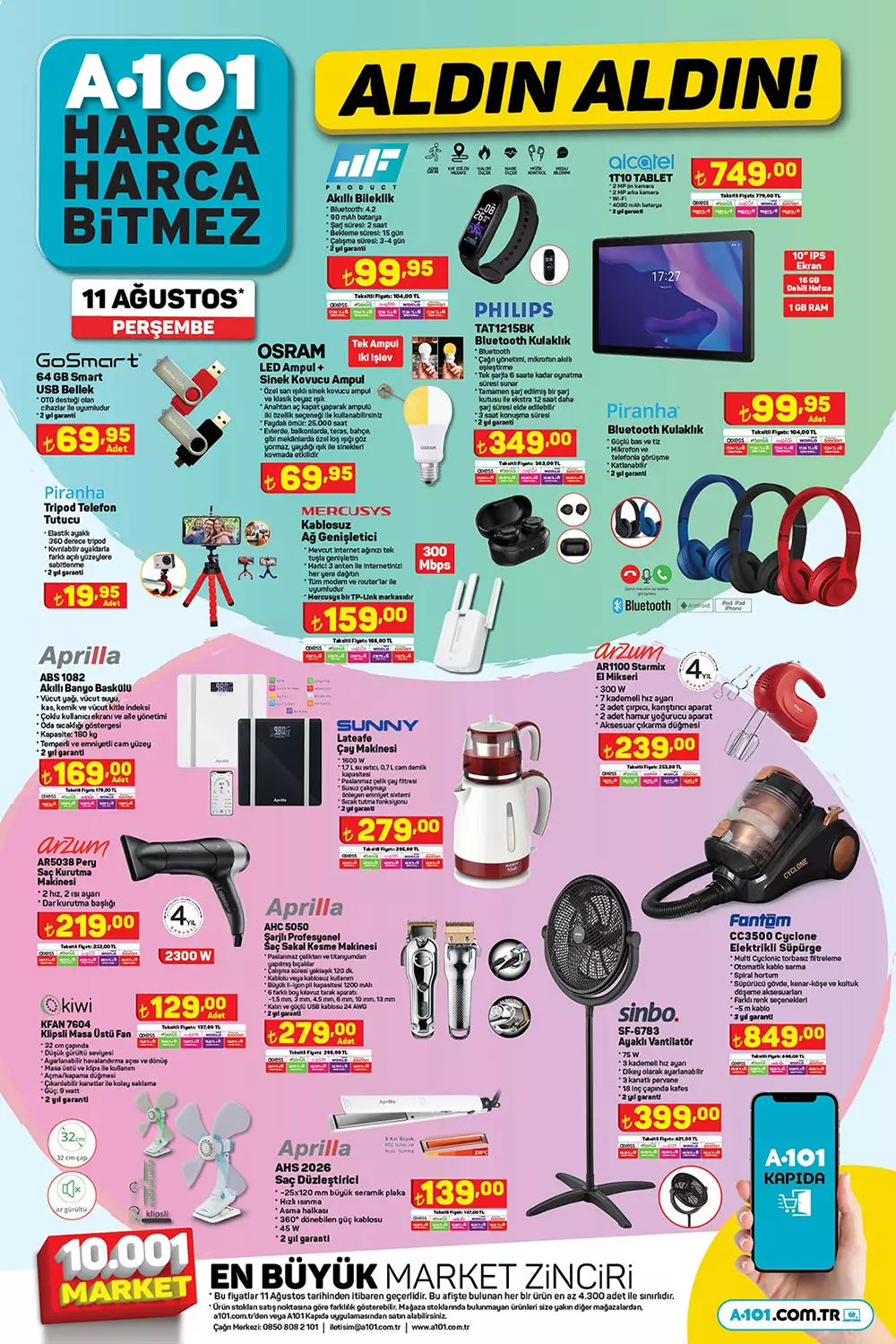 A101 markete bu hafta hangi teknolojik aletler geliyor? İşte 11 Ağustos 2022 fiyat listesi