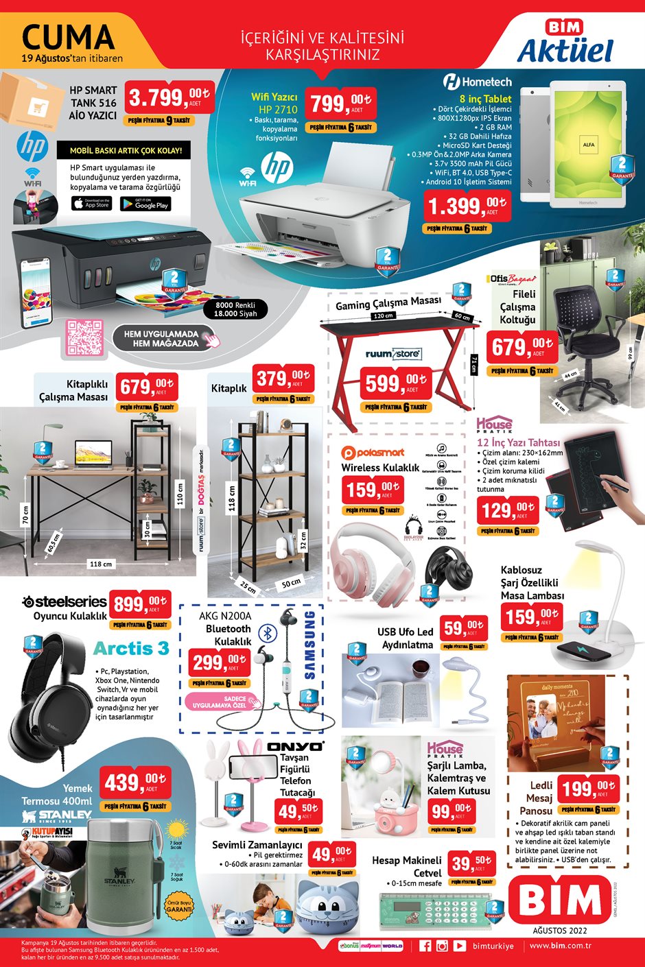 BİM 19 Ağustos Cuma aktüel ürünler kataloğu açıklandı! Hemen bakın! 19 Ağustos 2022 fiyat listesi...