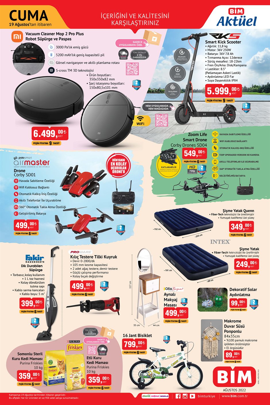 BİM 19 Ağustos Cuma aktüel ürünler kataloğu açıklandı! Hemen bakın! 19 Ağustos 2022 fiyat listesi...