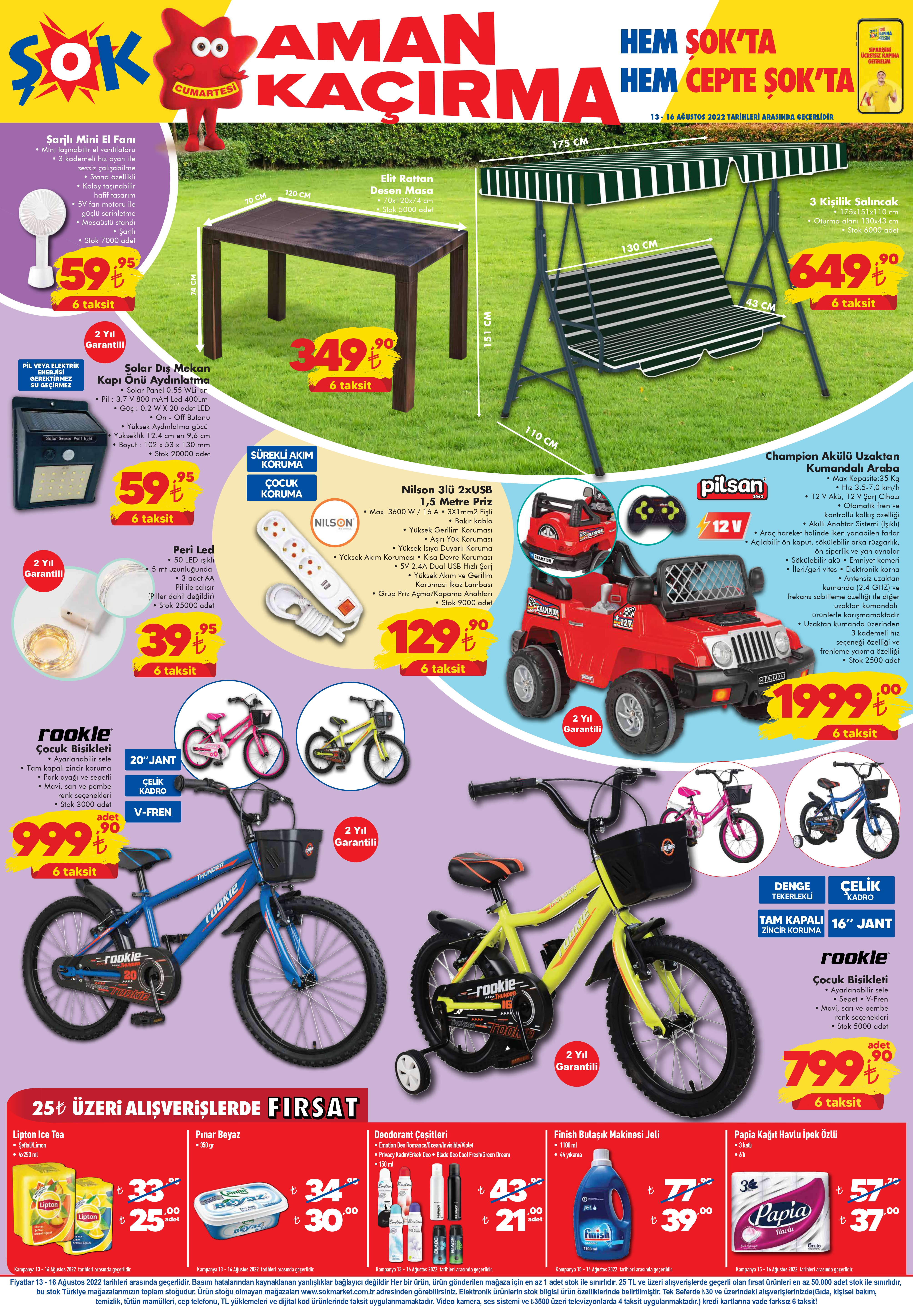 ŞOK market 13-16 Ağustos kataloğu yayımlandı! Bisikletler, beyaz eşyalar hemen bakın! 13 Ağustos 2022 fiyat listesi...