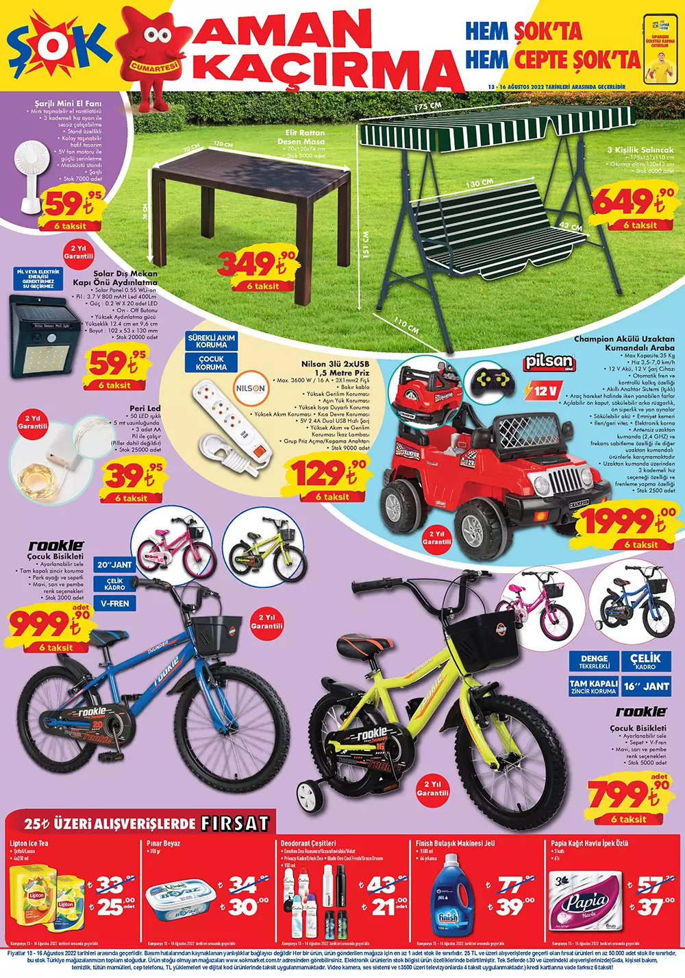 ŞOK Market Cumartesi kataloğu belli oldu! Tüm ürünlerde 6 taksit kampanyası! İşte 13 Ağustos 2022 fiyat listesi