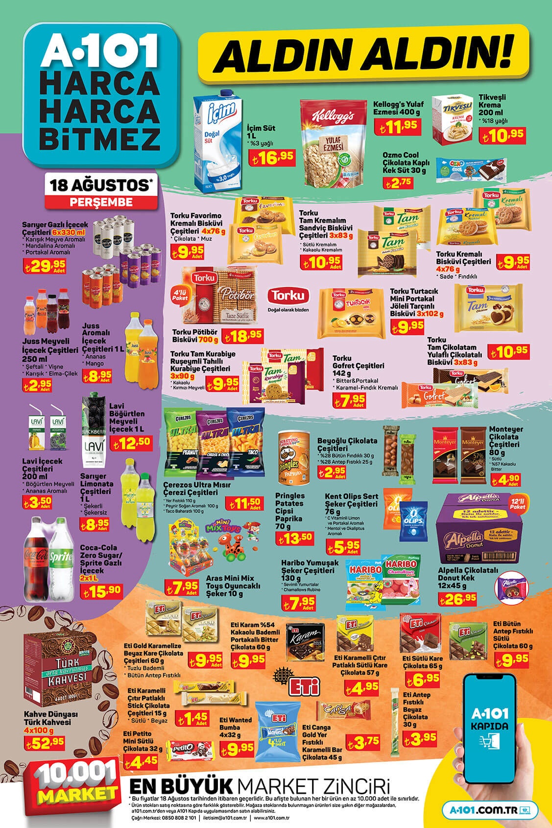 A101 18 Ağustos Perşembe aktüel kataloğu yayımlandı! Çılgın fırsat! Hemen 18 Ağustos 2022 fiyat listesine bakın!