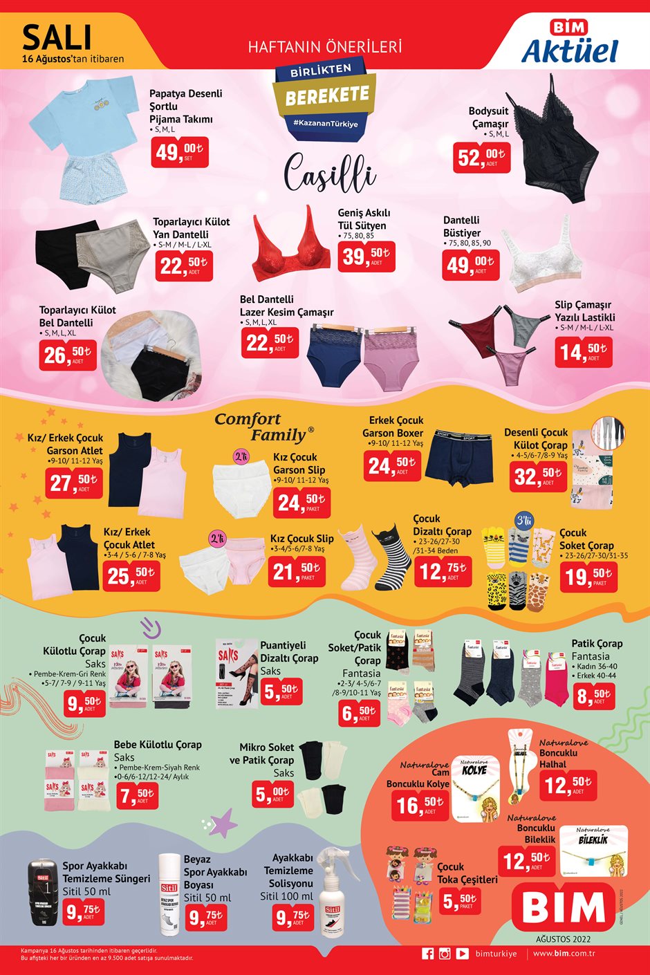  Haftanın en yenileri BİM’de! 16 Ağustos Bim fiyat listesi…