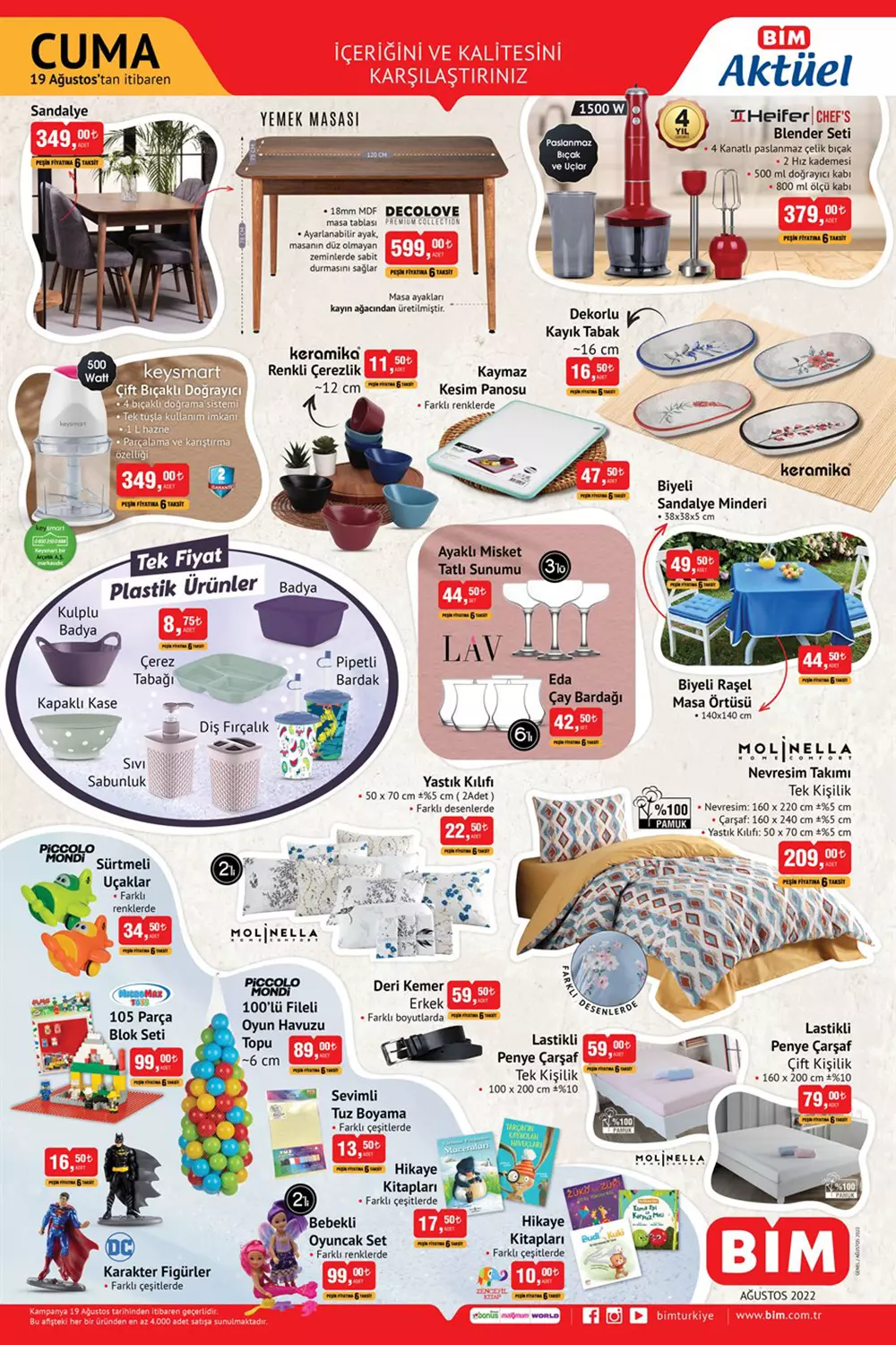 BİM 19 Ağustos Cuma aktüel ürünler kataloğu belli oldu! İşte 19 Ağustos 2022 fiyat listesi...