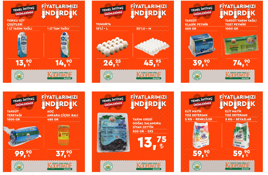 Tarım Kredi 16 Ağustos aktüel ürünler kataloğu belli oldu! Fiyatlar dip yaptı hemen bakın! 16 Ağustos 2022 fiyat listesi