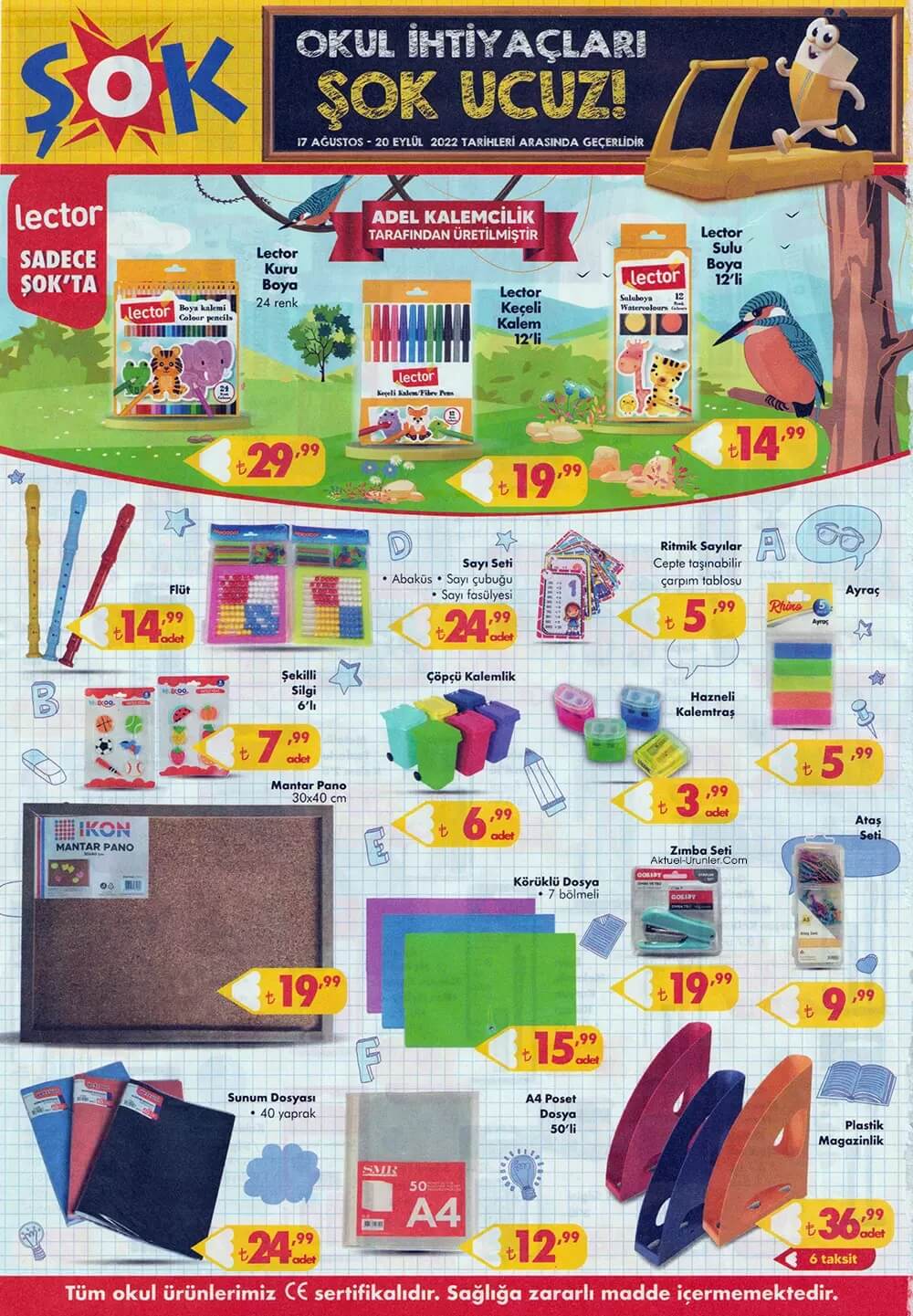 Okul eksiklerinizi 17 Ağustos Çarşamba ŞOK kataloğundan tamamlayın! İşte 17 Ağustos 2022 fiyat listesi!