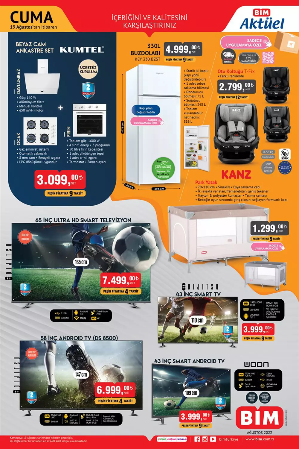 BİM 19 Ağustos Cuma aktüel ürünler kataloğu yayımlandı! Sakın kaçırmayın! İşte 19 Ağustos 2022 BİM fiyat listesi...