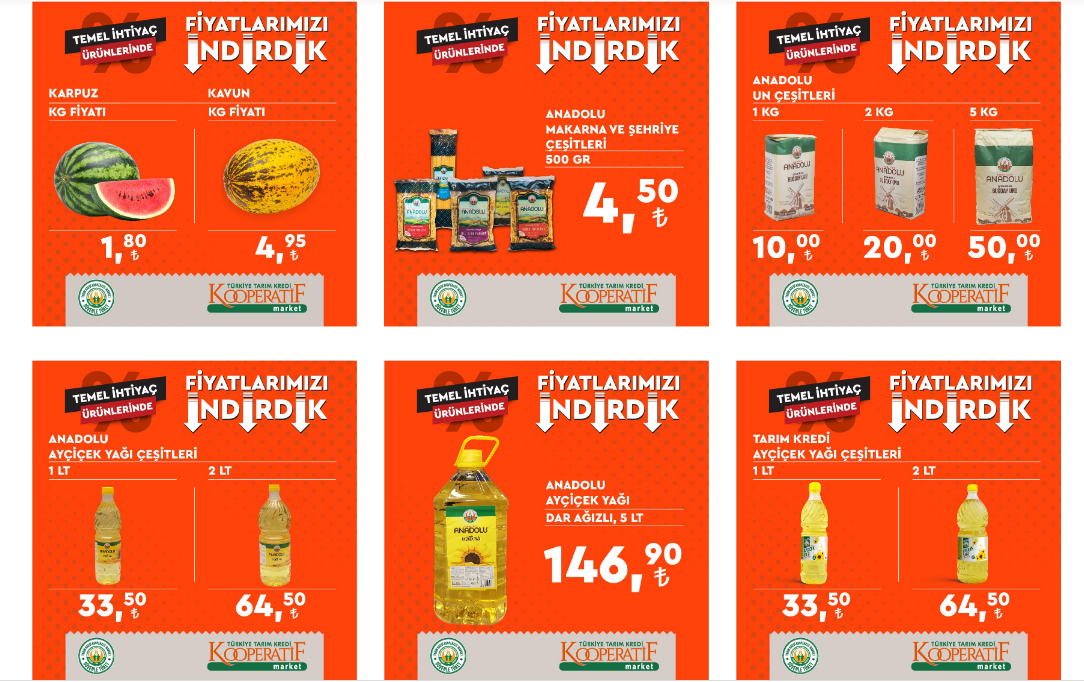 Tarım Kredi indirimli aktüel ürünler: Ayçiçek yağı, et, çay, bakliyat, yumurta... İşte 17 Ağustos 2022 fiyat listesi