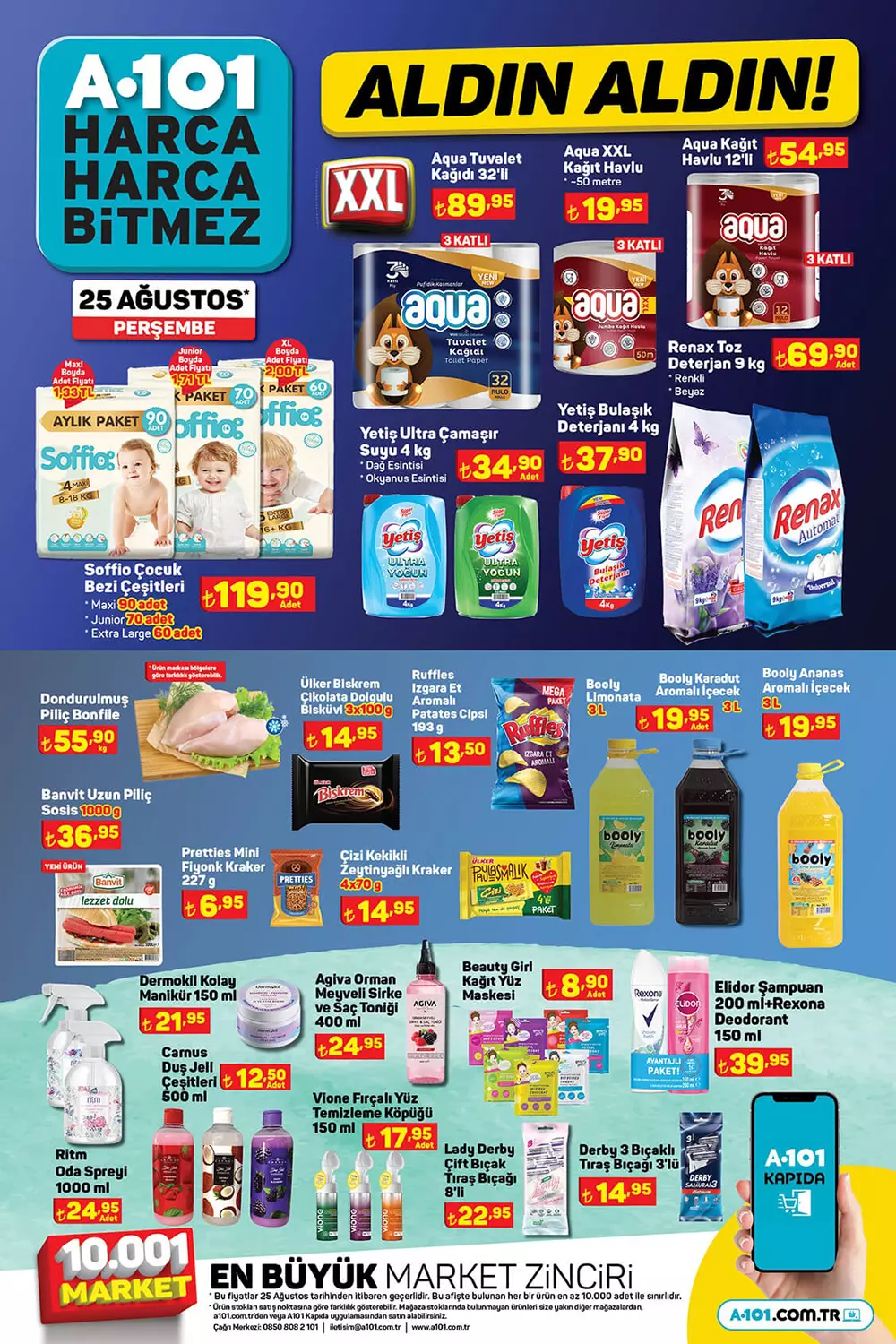 A101 25 Ağustos Perşembe aktüel ürünler kataloğu belli oldu! A101 de çılgın fırsat! 25 Ağustos 2022 fiyat listesi