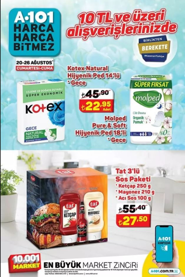 A101 22-26 Ağustos aktüel ürünler kataloğu yayınlandı! Bakın bu hafta A101 de indirimde neler var?
