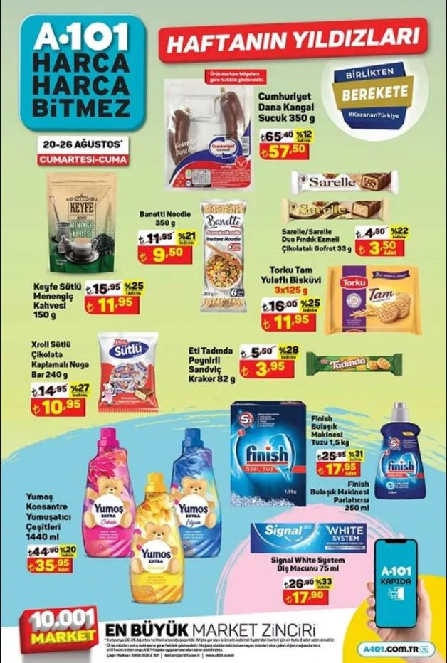 A101 22-26 Ağustos aktüel ürünler kataloğu yayınlandı! Bakın bu hafta A101 de indirimde neler var?