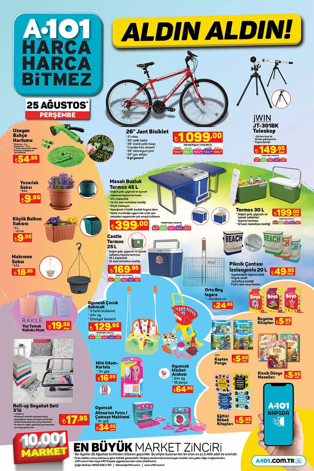 A101 Perşembe aktüel ürünler kataloğu yayımlandı! A101 de inanılmaz fırsat! A101 kataloğu 25 Ağustos 2022 fiyat listesi