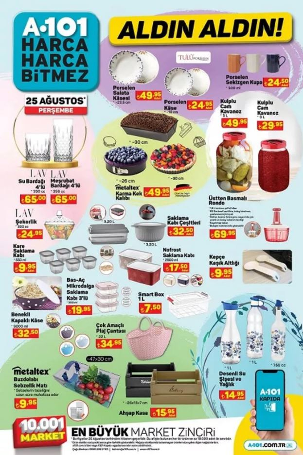 25 Ağustos 2022 A101 aktüel ürünler kataloğu yayınlandı! İndirimli ürünler yarın raflarda olacak!