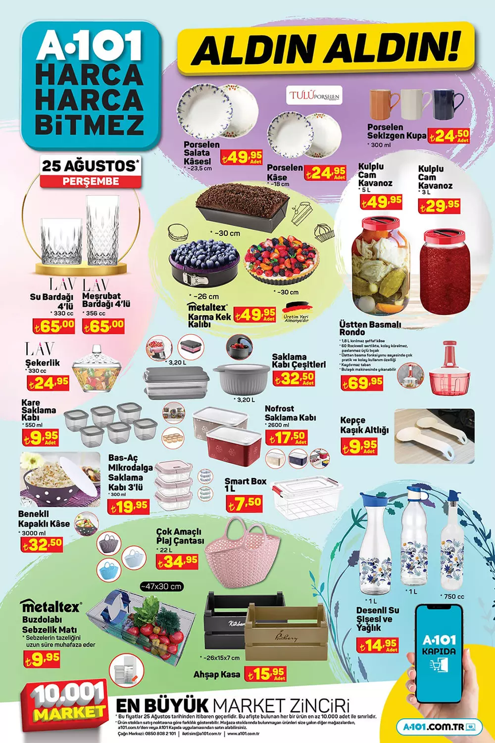 A101 Perşembe aktüel ürünler kataloğu belli oldu! A101 de bugün neler var? İşte 25 Ağustos 2022 fiyat listesi