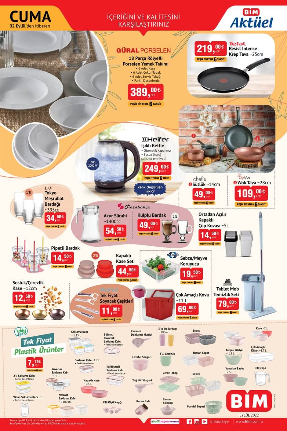 Çeyiz ürünleri BİM’de! 2 Eylül Cuma BİM kataloğu yayınlandı mı? İşte 2 Eylül BİM kataloğu!