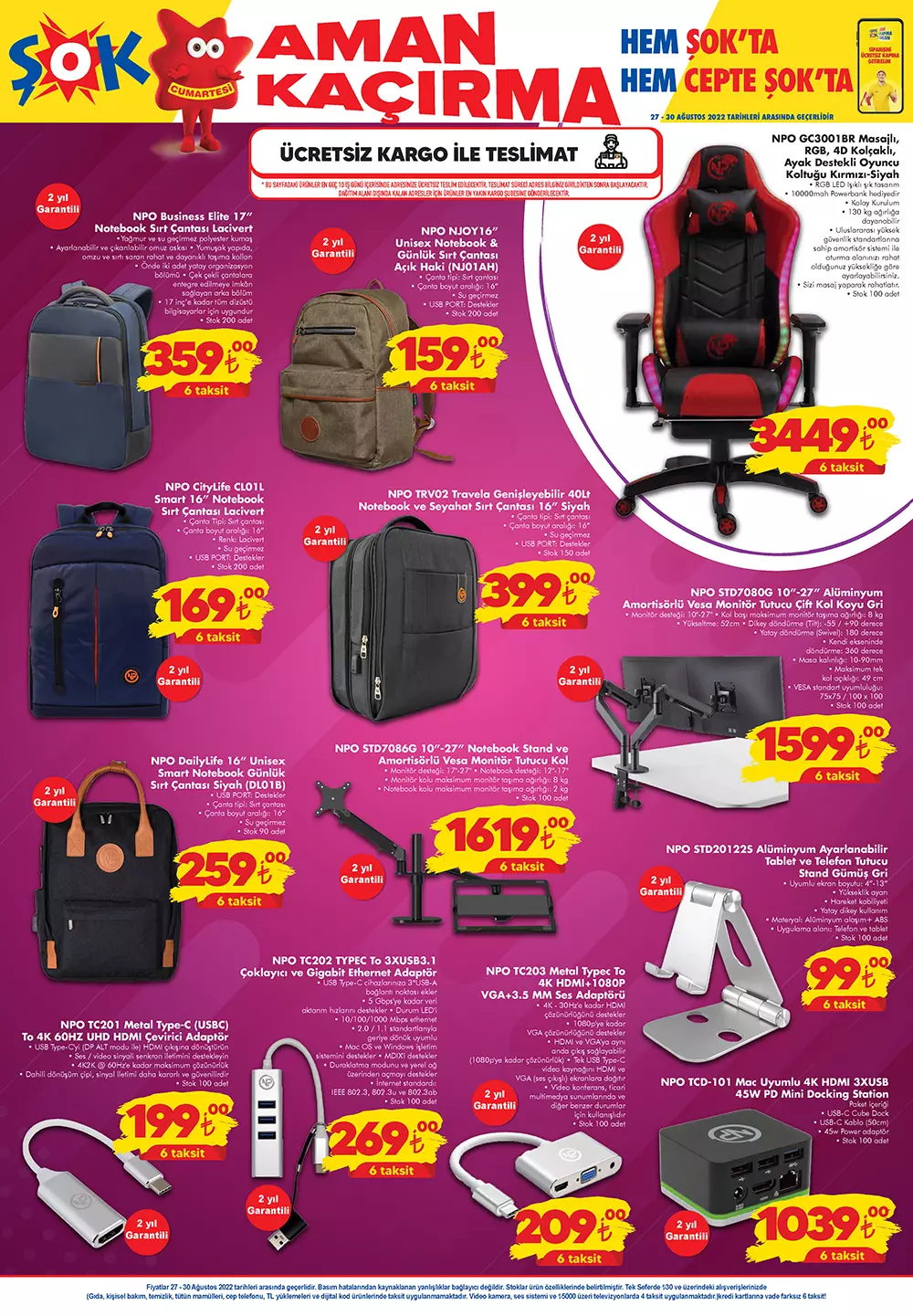 ŞOK Market 27 Ağustos kataloğu belli oldu! Bu hafta ŞOK ta neler var? 27 Ağustos 2022 fiyat listesi...