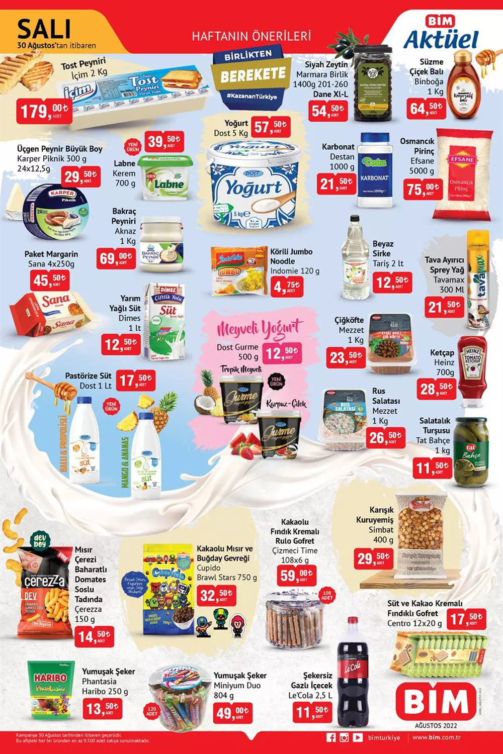 BİM 30 Ağustos Salı kataloğu yayımlandı! Yarın BİM de çılgın indirim var! İşte 30 Ağustos 2022 fiyat listesi...