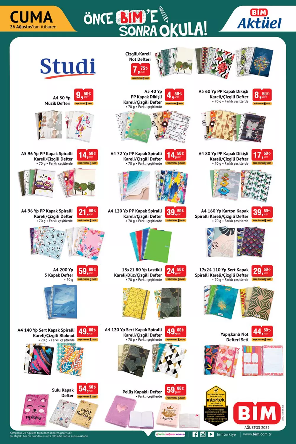 Zincir marketlere kırtasiye malzemeleri geldi mi? İşte BİM, ŞOK, A101 29 Ağustos 2022 kırtasiye fiyat listesi...