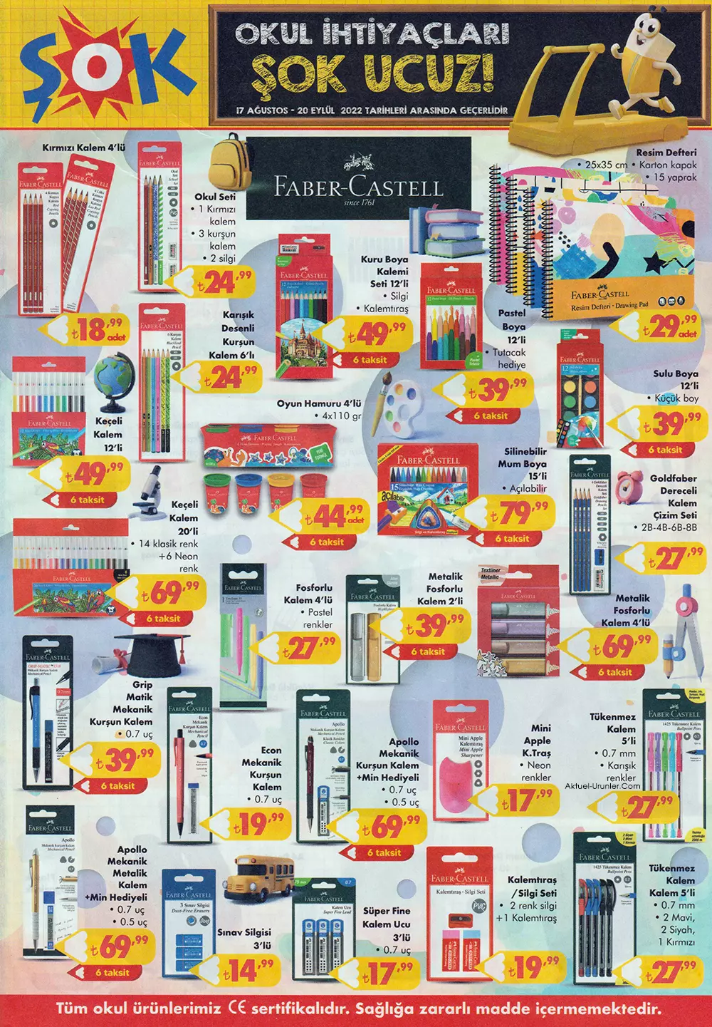Zincir marketlere kırtasiye malzemeleri geldi mi? İşte BİM, ŞOK, A101 29 Ağustos 2022 kırtasiye fiyat listesi...