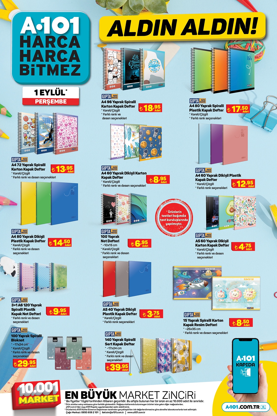 Zincir marketlere kırtasiye malzemeleri geldi mi? İşte BİM, ŞOK, A101 29 Ağustos 2022 kırtasiye fiyat listesi...