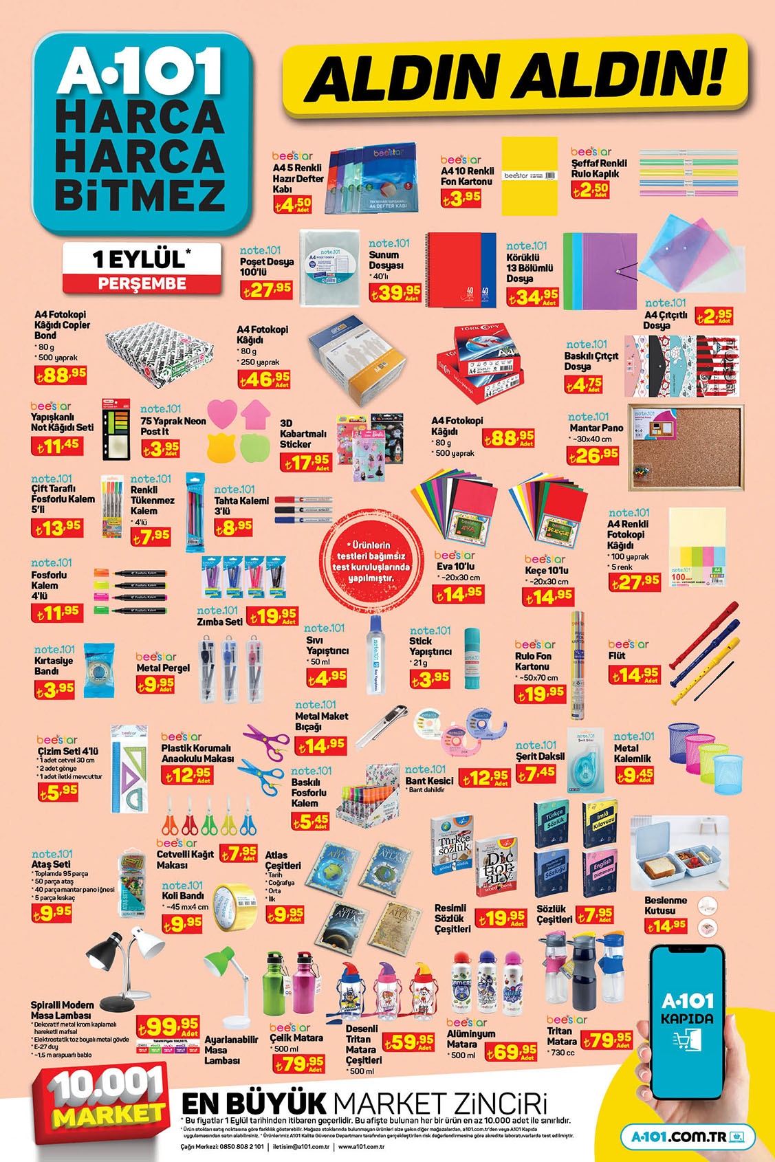 Zincir marketlere kırtasiye malzemeleri geldi mi? İşte BİM, ŞOK, A101 29 Ağustos 2022 kırtasiye fiyat listesi...