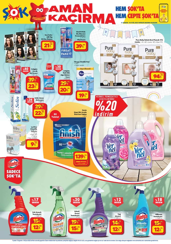 ŞOK market 31 Ağustos indirimli fiyat listesi… ŞOK Market’te bu hafta hangi ürünlerde indirim var?