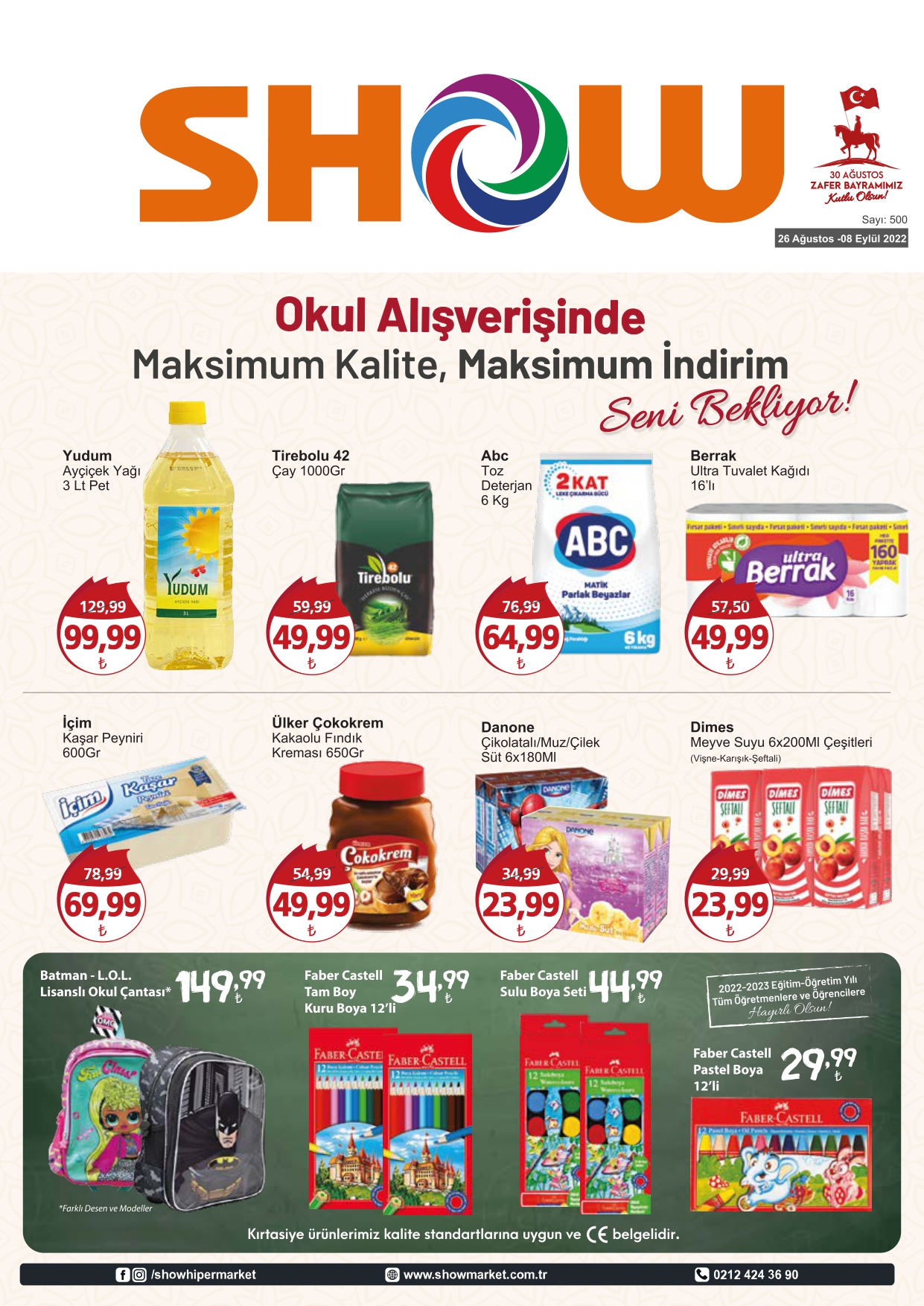 Show Market’ten kırtasiye ürünlerinde dev kampanya! İşte 30 Ağustos 2022 fiyat listesi...