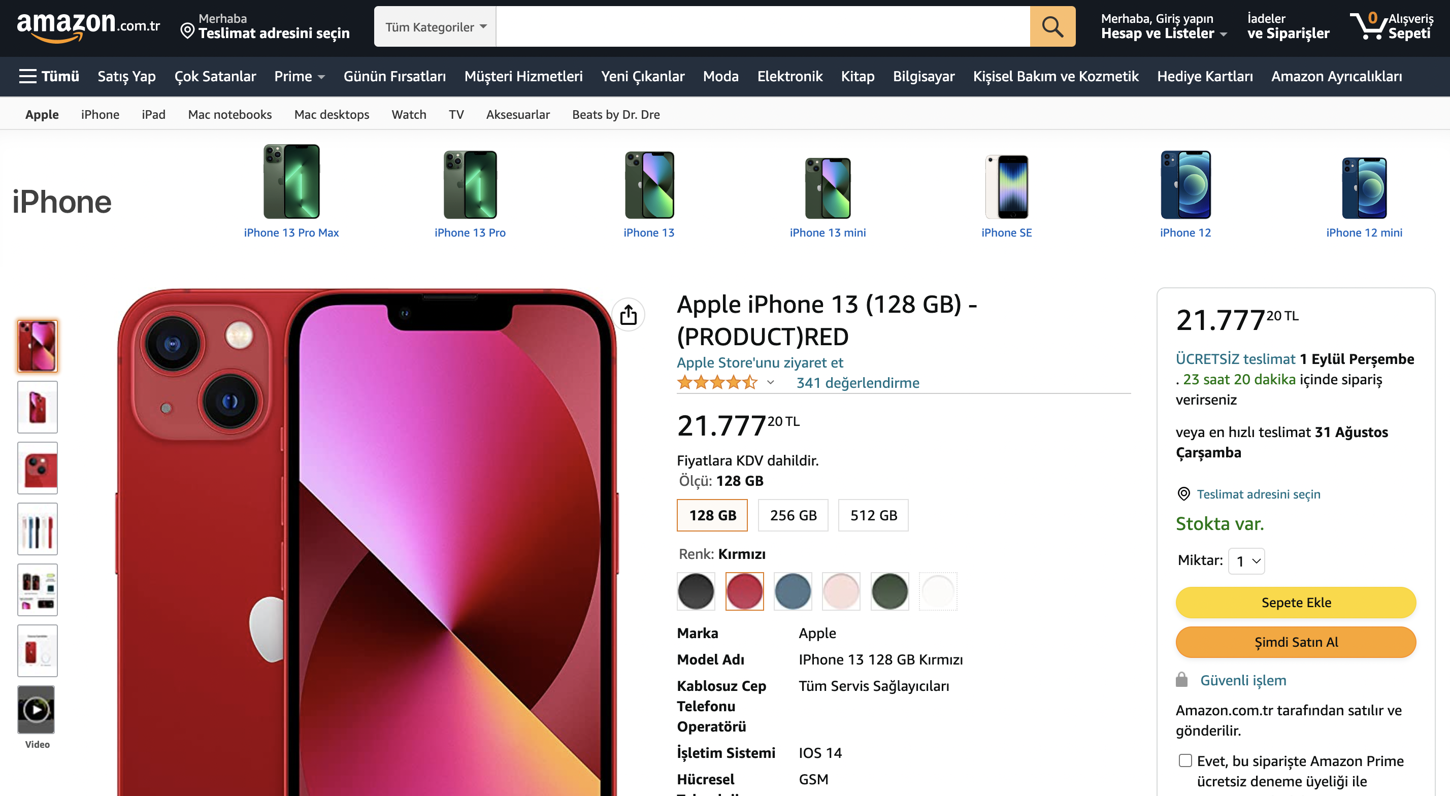 iPhone 13’de muhteşem fiyat! Amazon Türkiye’den iPhone çılgınlığı! İşte, 30 Ağustos fiyat listesi…