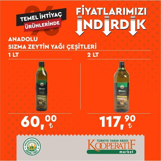 Tarım Kredi Marketleri yeni indirimli ürünlerini yayınladı! Tarım Kooperatif marketlerinde hangi ürünler indirimde?