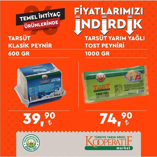 Tarım Kredi Marketleri yeni indirimli ürünlerini yayınladı! Tarım Kooperatif marketlerinde hangi ürünler indirimde?