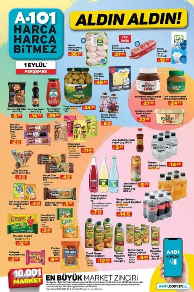 1 Eylül 2022 Perşembe günü A101 aktüel ürünler kataloğu...