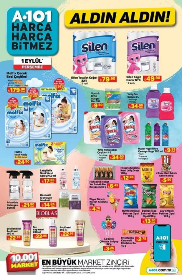 1 Eylül 2022 Perşembe günü A101 aktüel ürünler kataloğu...
