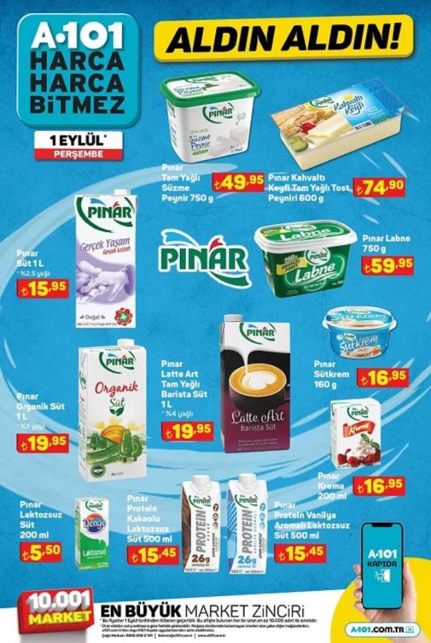 1 Eylül 2022 Perşembe günü A101 aktüel ürünler kataloğu...