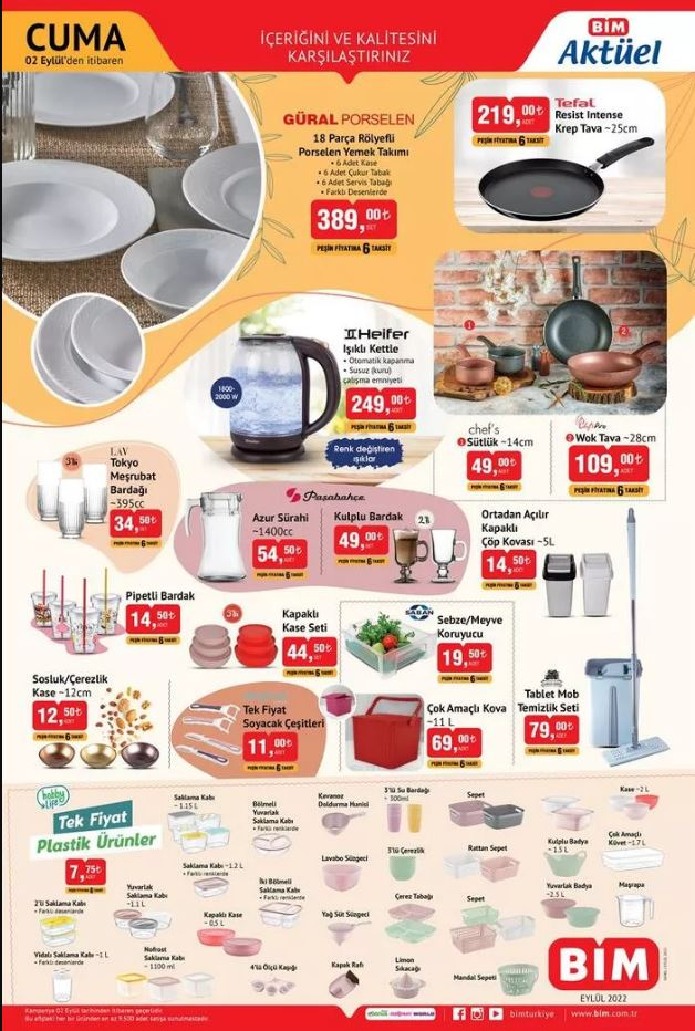 2 Eylül 2022 Cuma BİM aktüel kataloğu… Bu hafta BİM de hangi indirimli ürünler var?