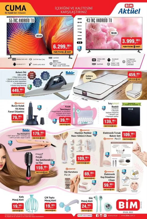 2 Eylül 2022 Cuma BİM aktüel kataloğu… Bu hafta BİM de hangi indirimli ürünler var?