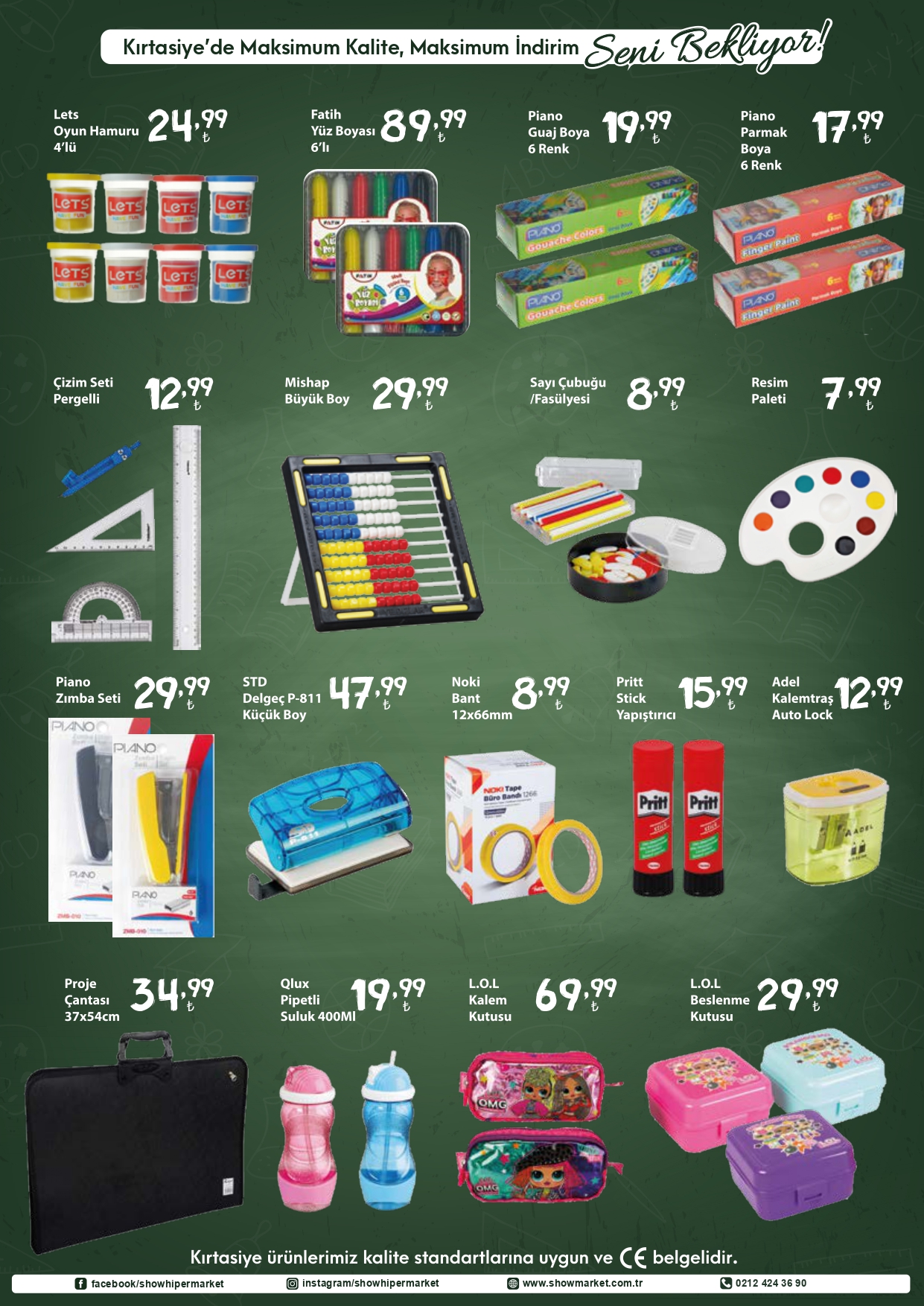 Okulların açılmasına yakın Show Market’ten büyük indirim! İşte 31 Ağustos 2022 fiyat listesi...