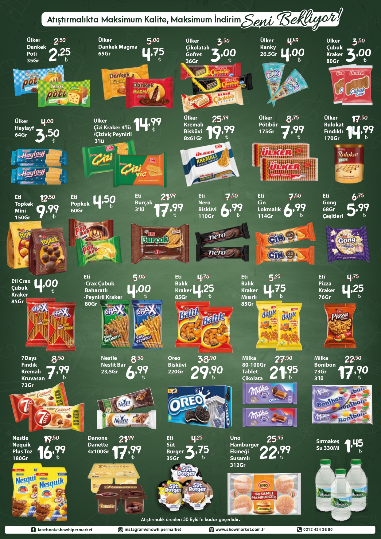 Okulların açılmasına yakın Show Market’ten büyük indirim! İşte 31 Ağustos 2022 fiyat listesi...