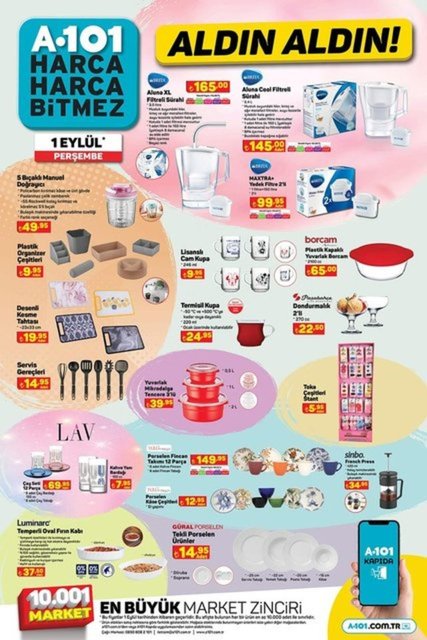 A101 1 Eylül kırtasiye kataloğu yayınladı! 1 Eylül 2022 A101 indirimli aktüel ürünler yarın raflarda!