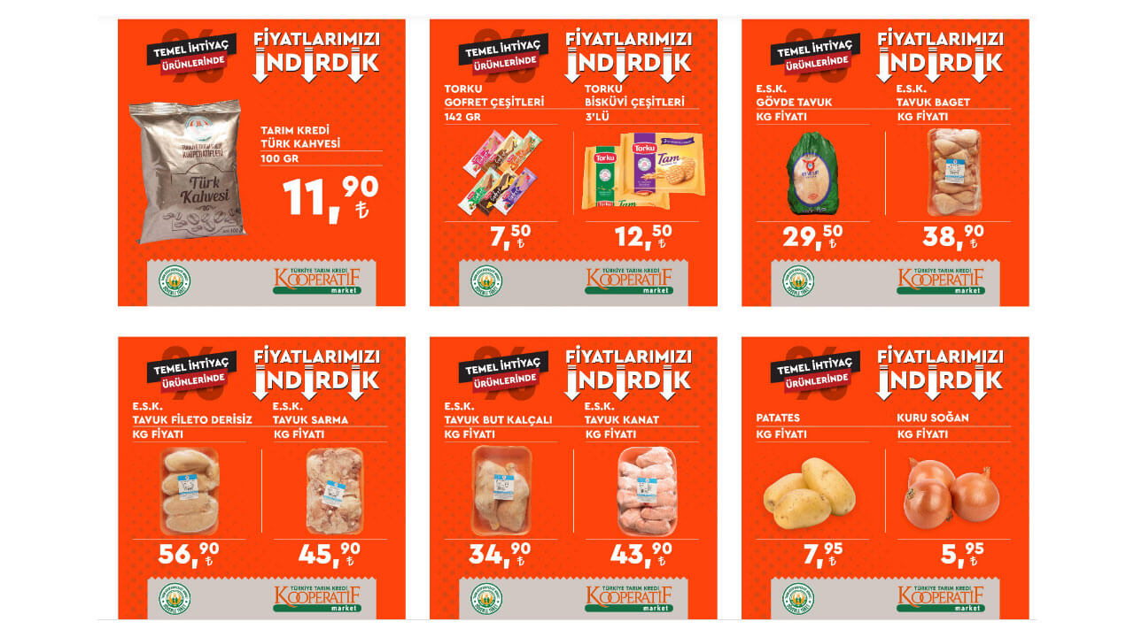Tarım Kredi 1 Eylül indirimli aktüel ürünler kataloğu yayımlandı! Sıvı yağ, et, süt, sebze! 1 Eylül 2022 fiyat listesi