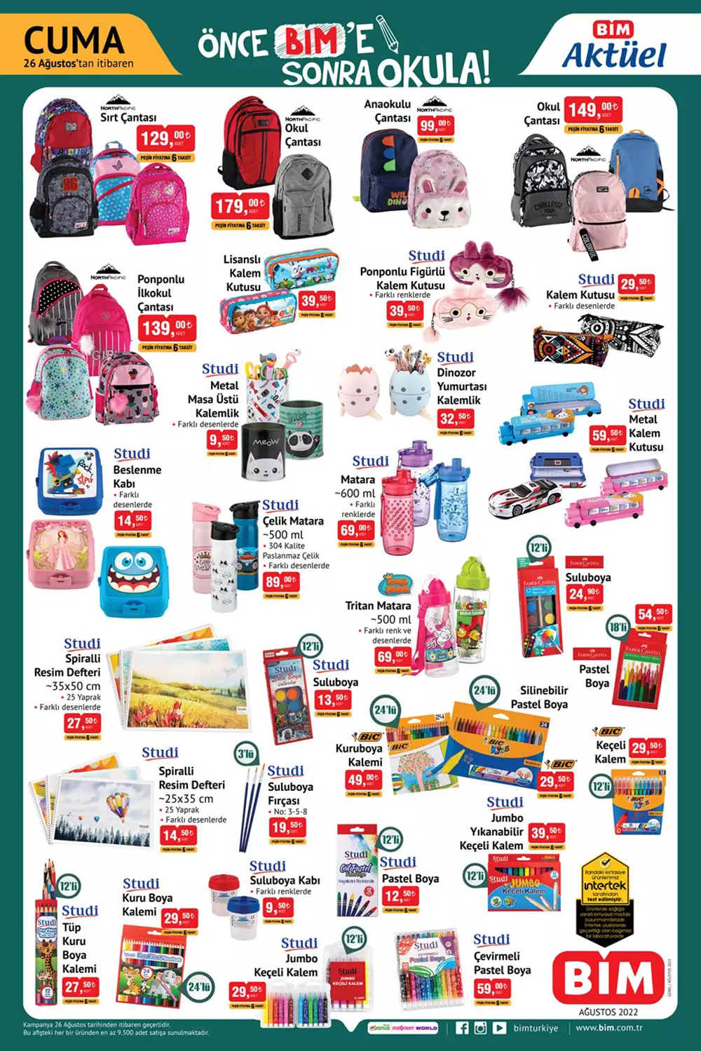 BİM e kırtasiye ürünleri geliyor! Ucuz alışveriş fırsatı! İşte 1 Eylül 2022 fiyat listesi...