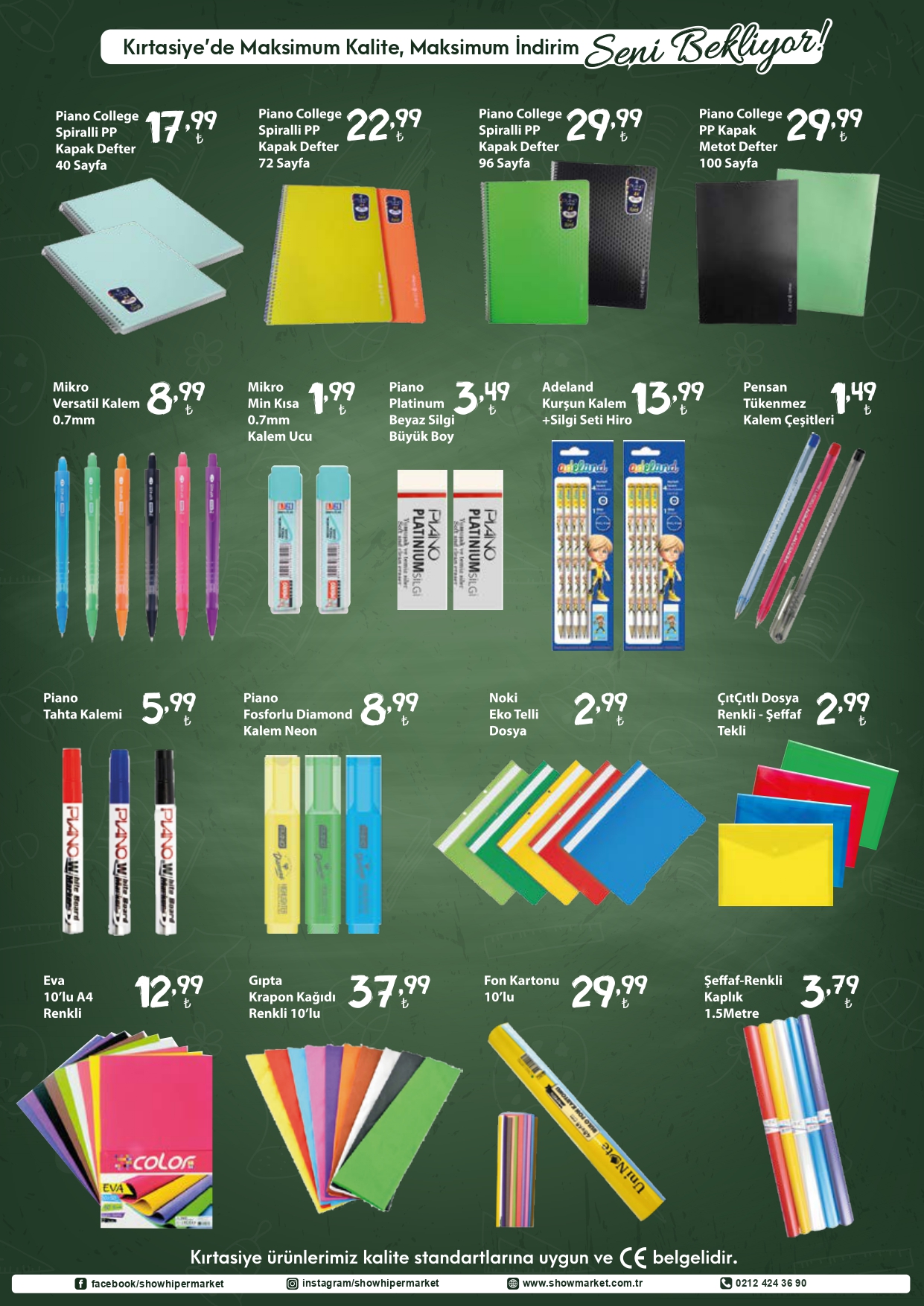 Show Market’ten kırtasiye ürünlerinde dev kampanya! İşte 2 Eylül 2022 fiyat listesi...