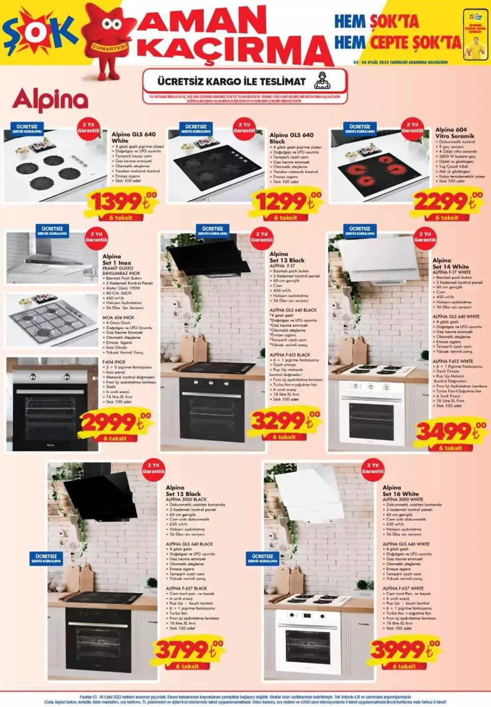 ŞOK Market Cumartesi aktüel ürünler kataloğu yayımlandı! 2 yıl garanti 6 ay taksit fırsatı! 3 Eylül 2022 fiyat listesi