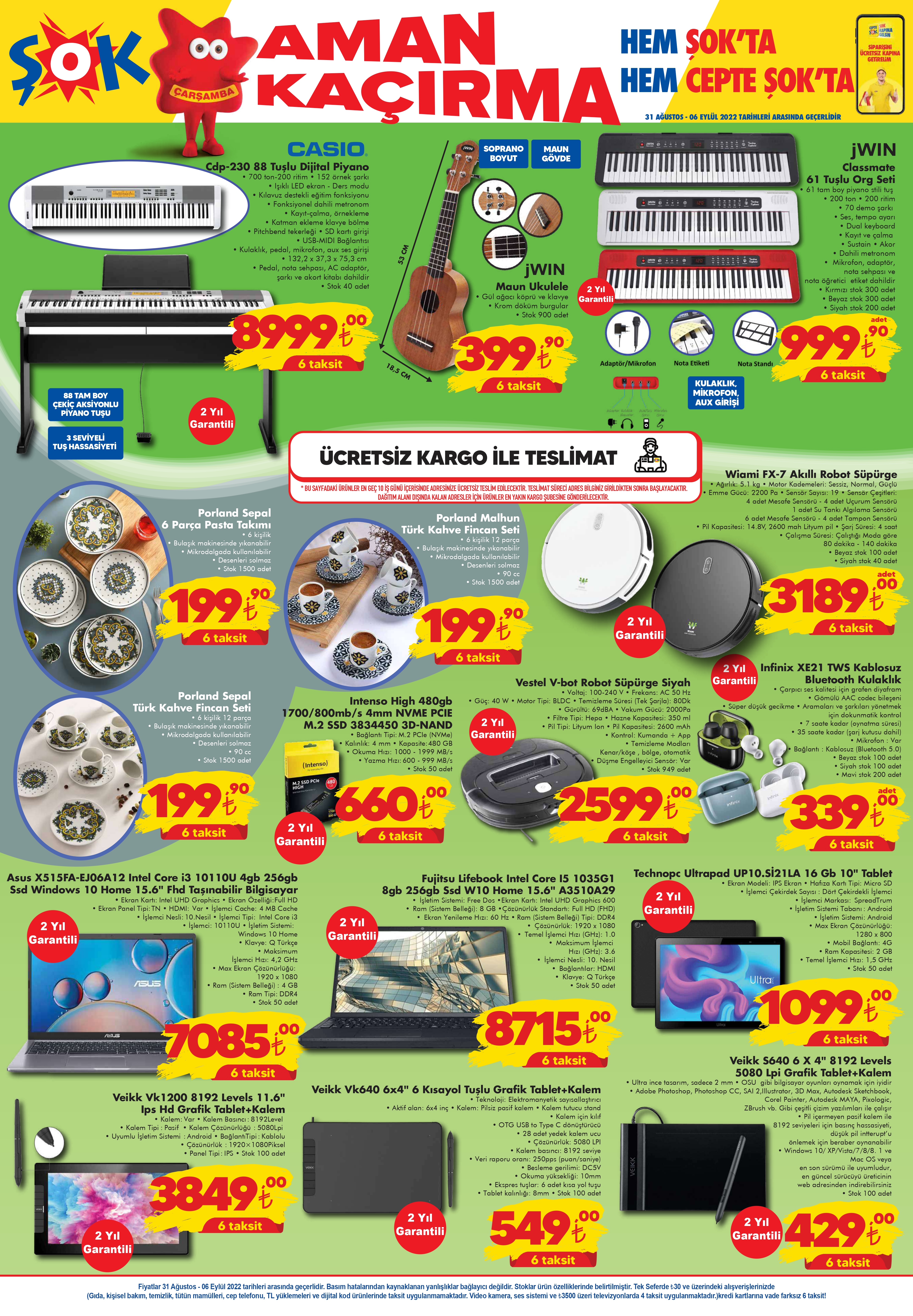 Şok Market’ten indirim şenliği! Teknoloji ürünlerinde kaçırılmayacak fırsat! İşte, Şok Market 3 Eylül 2022 fiyat listesi
