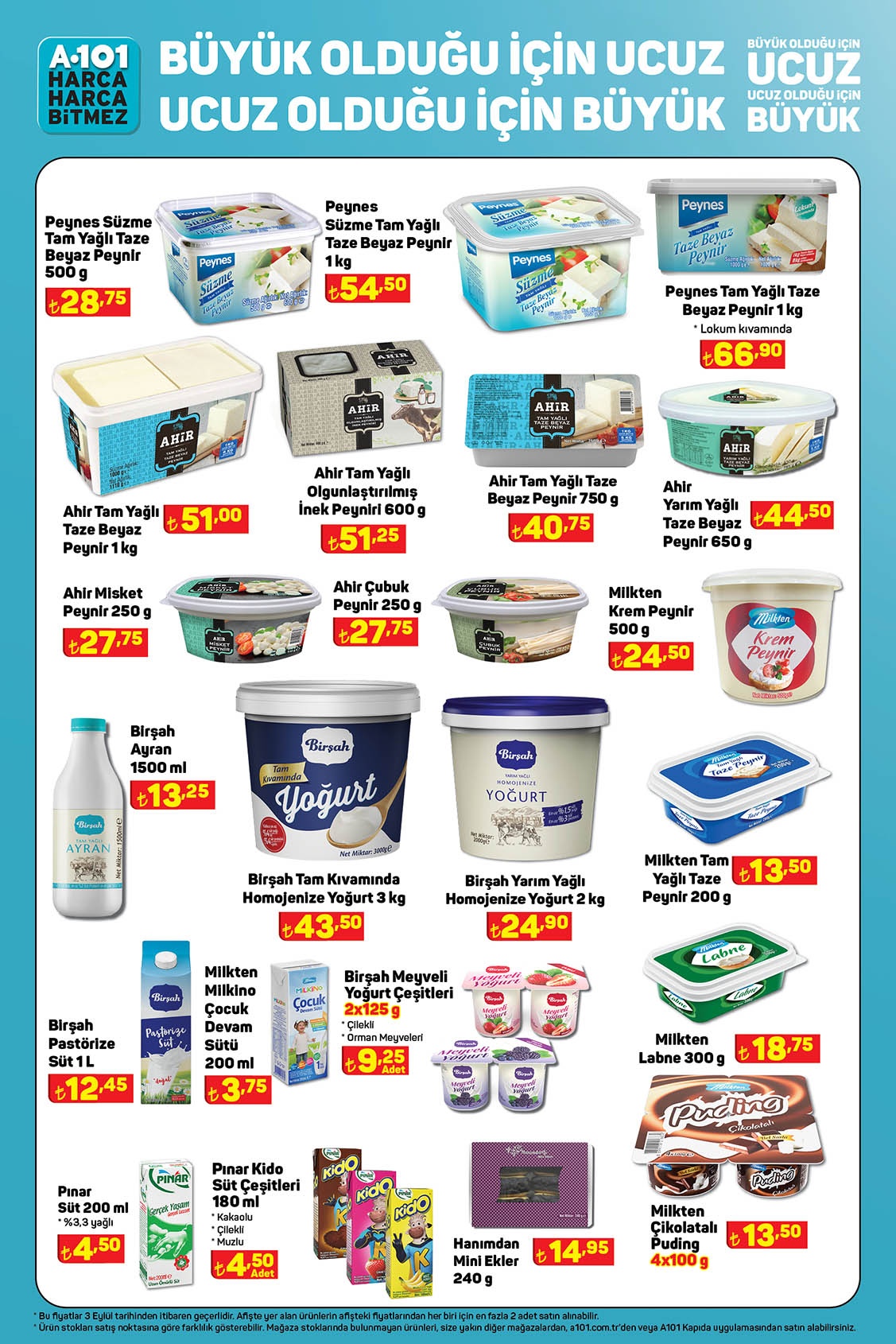 Zamlardan yanına yaklaşılamıyordu… A101’de hepsi indirime girdi! İşte süt ve süt ürünleri fiyat listesi! 